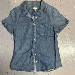 JCrew Cotton Linen blend button down